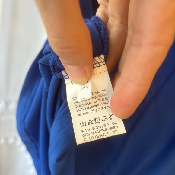 Royal blue lace sleeve soft blouse size 2XL - Picture 7 of 9